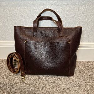 Portland leather goods tote